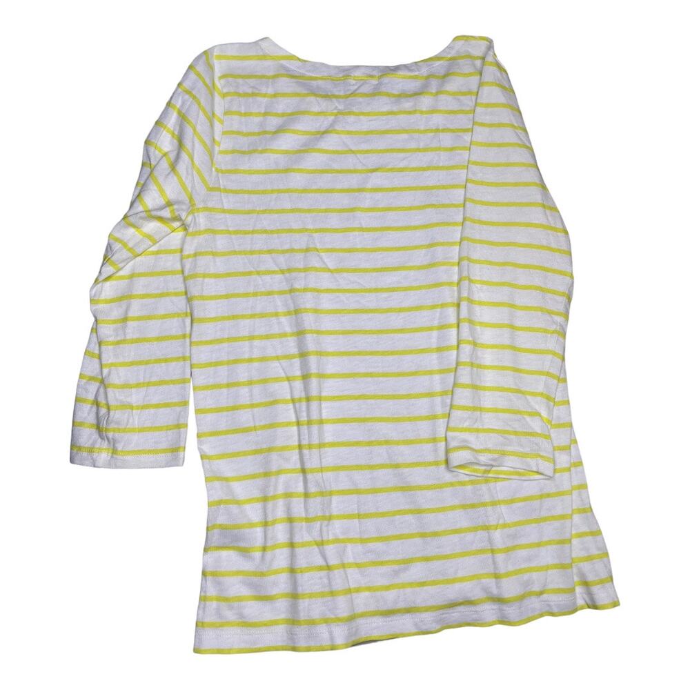 J.Crew white & bright neon yellow Medium nwot - Picture 2 of 3